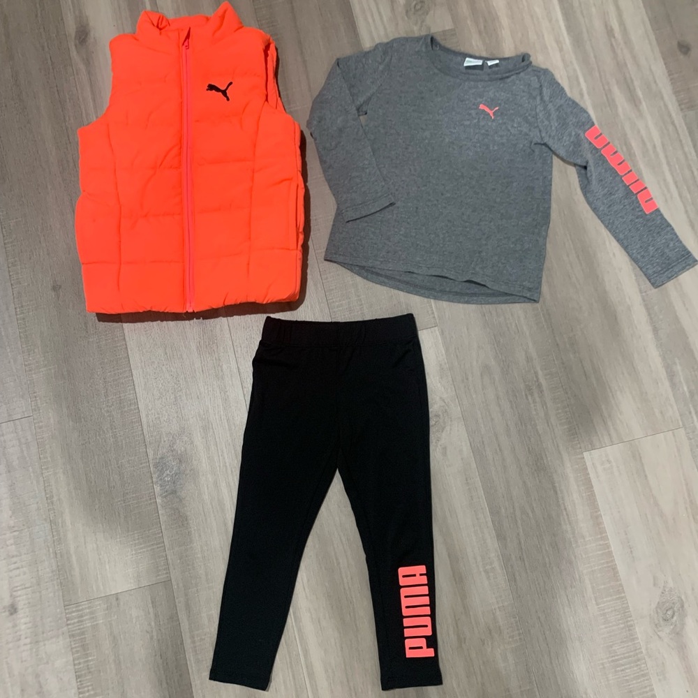 Little girls Puma outfit size xxs 3/4